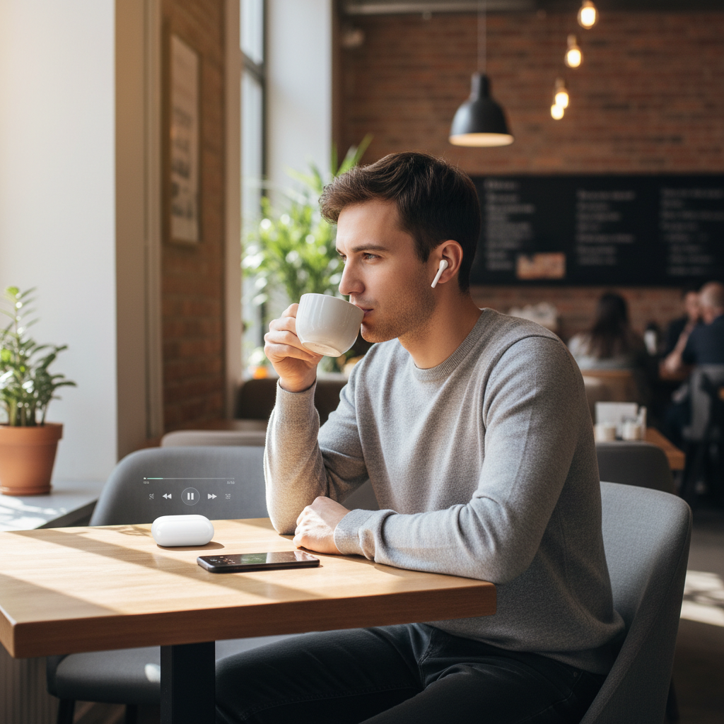 Lifestyle worn at coffee shop