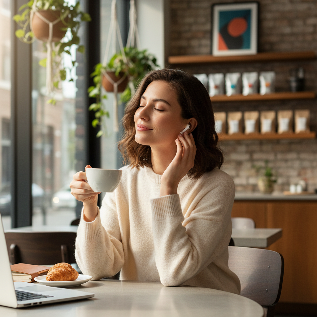 Lifestyle worn in cafe