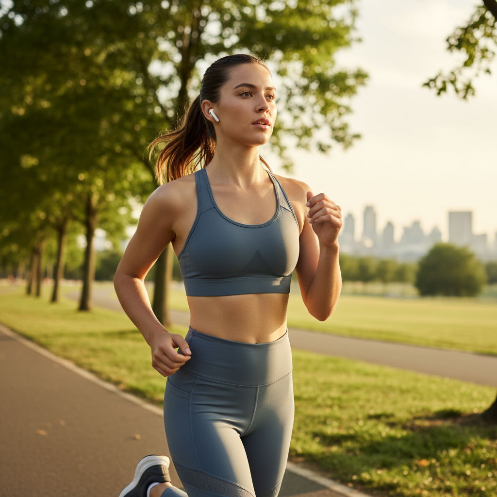 Lifestyle worn running outdoors